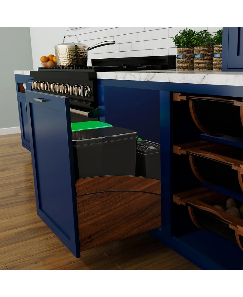 Rev-a-Shelf Craftsman Collection Double Pullout Trash Cans and Compost Bins