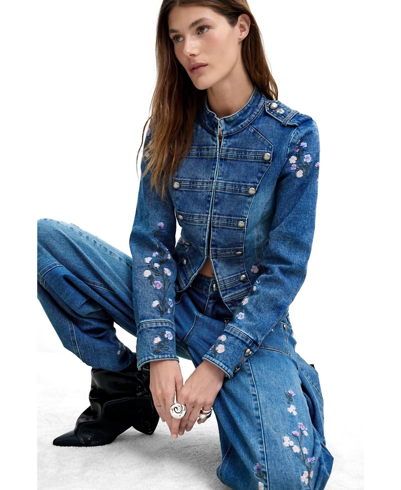 Desigual Women's Embroidered Jacket M C Lacroix