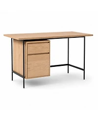 Computer Desk with Drawer, Writing Study Desk with Filing Storage Cabinet, Compact Office Workstation for Bedroom Small Space Apartment Dorm