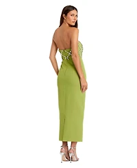 Mac Duggal Women's Strapless Crystal-Embellished Column Midi Dress