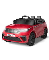 12V Licensed Land Rover Ride-On Car, Parental Remote, MP3 Player, Led Lights, Rocking Mode, Pull Rod, Battery Powered Toy for Ages 3-8