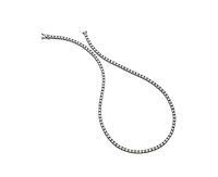 Genevive Elegant White Gold Plated Cubic Zirconia 20" Tennis Necklace