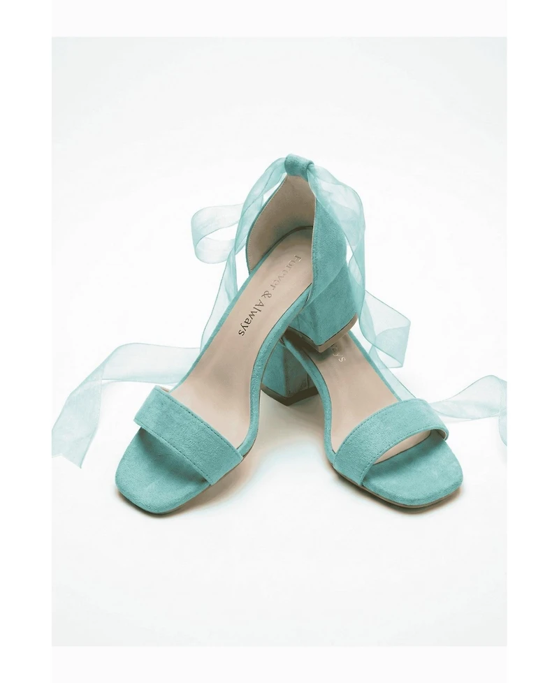 Forever and Always Shoes Women's Rova Bow Block Heel Sandal