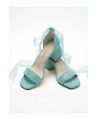 Forever and Always Shoes Women's Rova Bow Block Heel Sandal