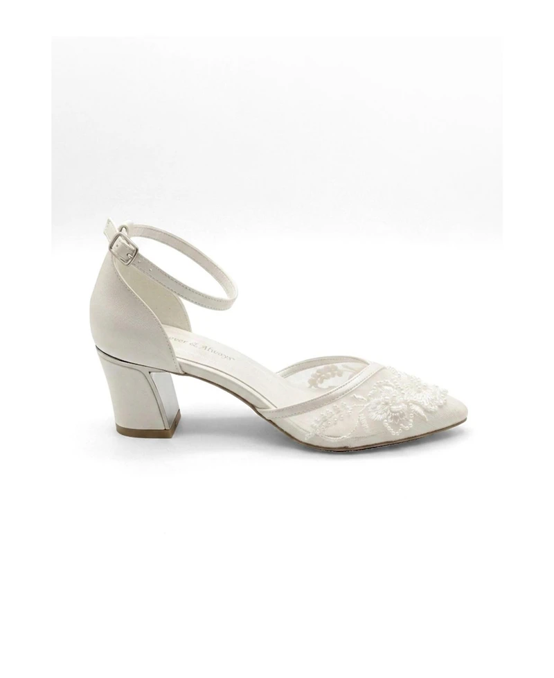Forever and Always Shoes Women's Viona Lace Bridal Pump