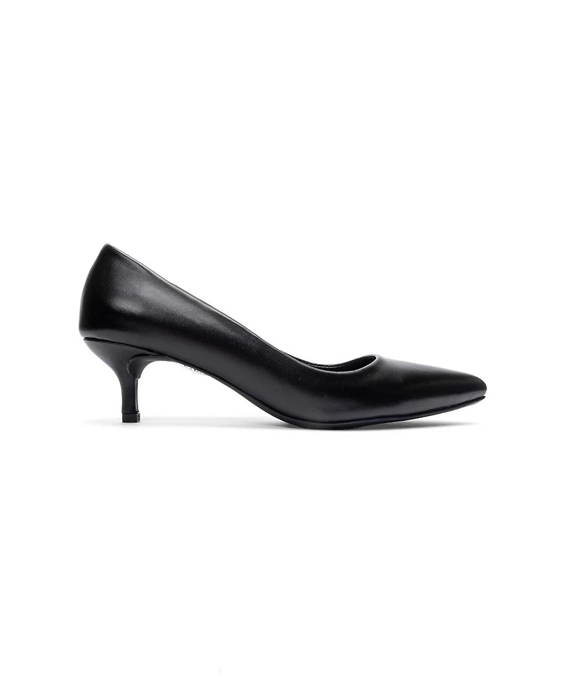 Forever and Always Shoes Women's Jalen Leather Stiletto Pump