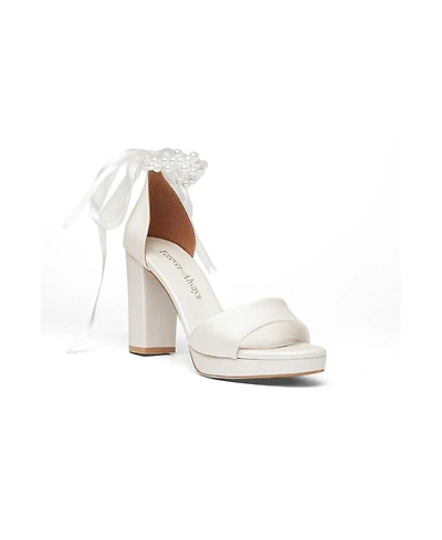 Prologue Shoes Women's Maera Block Heel Bridal Sandal