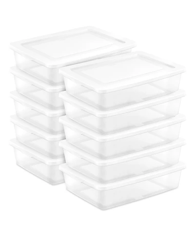 Sterilite 28 Qt Storage Box, Stackable Plastic Container Home Organizer