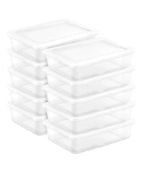 Sterilite 28 Qt Storage Box, Stackable Plastic Container Home Organizer