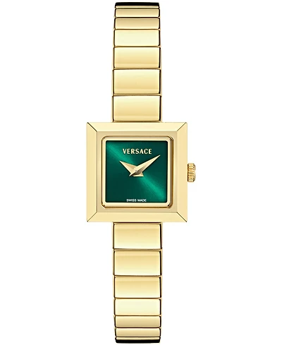 Versace Women's V-Square Petite Ip Yellow Gold Stainless Steel Bracelet Watch 18x18mm