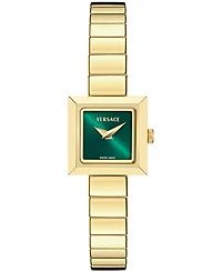 Versace Women's V-Square Petite Ip Yellow Gold Stainless Steel Bracelet Watch 18x18mm