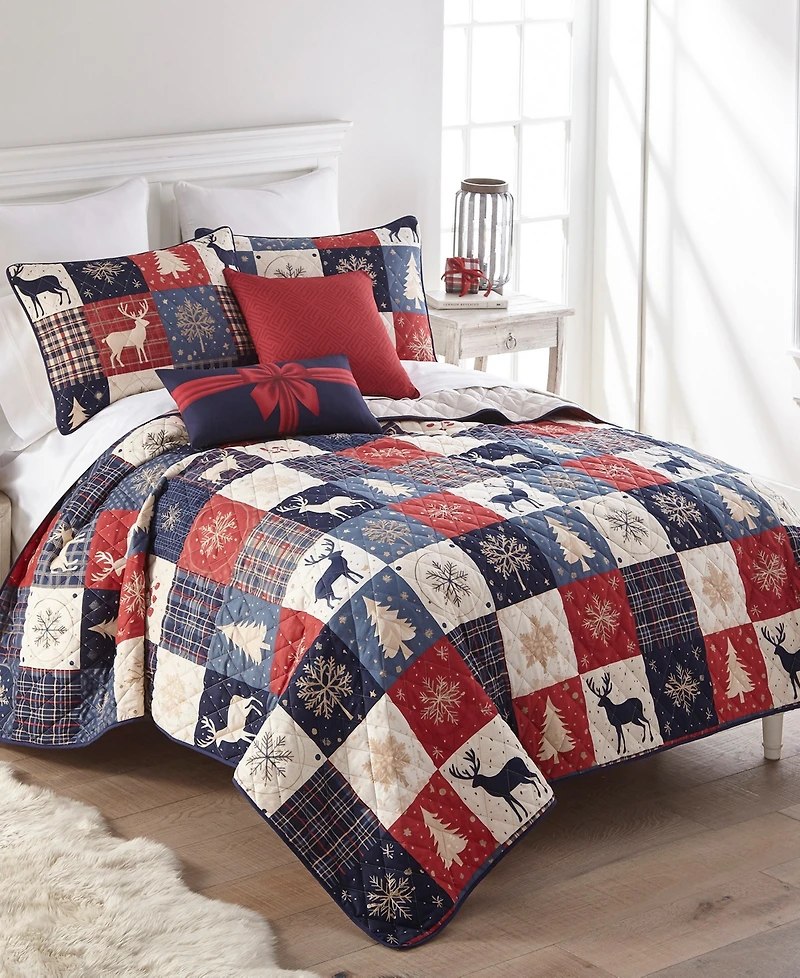 Your Lifestyle Noel Patch 2-Piece Quilt Set, Twin