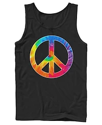 Design By Humans Men's Tie Dye Peace Sleeveless Tank Top