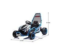 Yobtop 24V Kids Drift Go Kart with Roll Cage, 110 lbs Capacity, Ages 6+