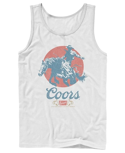 Fifth Sun Men's Coors Rodeo Bucking Horse Vintage Graphic Tank Top