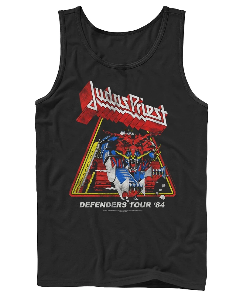 Fifth Sun Men's Judas Priest Defenders Tour 84 Vintage Graphic Tank Top