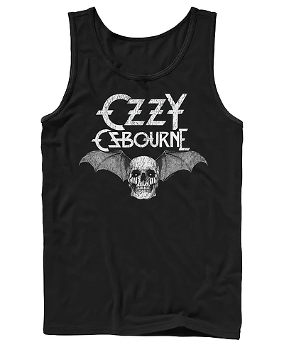 Fifth Sun Men's Ozzy Osbourne Skull Bat Wings Graphic Tank Top