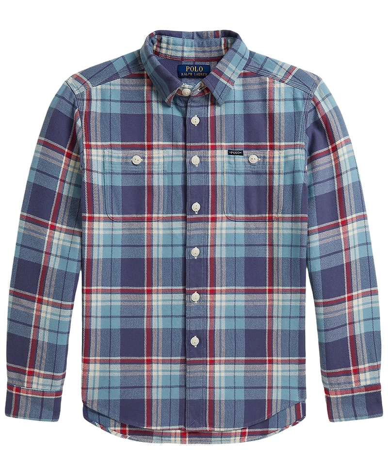 Polo Ralph Lauren Boys' 8-20 Plaid Cotton Flannel Work Shirt
