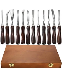 Xdovet Wood Chisel Set Woodworking Carving Tools Wooden Box Cr-v Steel Gouge Turning Craftsman