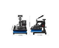 Yobtop Heat Press, 12x10 " T-Shirt Press Machine, 30x23cm Heat Transfer Sublimation Printing Machine for T-shirts