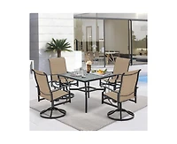 Erommy 4 - Person Patio Dining Set with Square Table