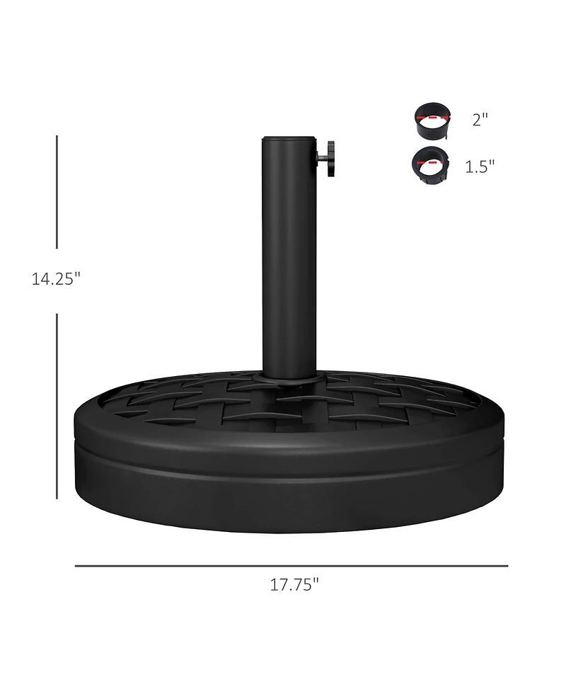 Outsunny Patio Umbrella Base, 40 lbs. Heavy Duty Umbrella Stand, Bronze
