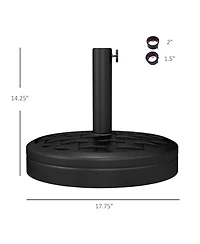 Outsunny Patio Umbrella Base, 40 lbs. Heavy Duty Umbrella Stand, Bronze