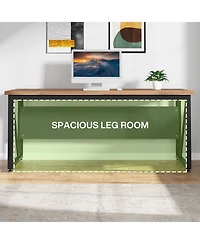 Tribesigns 63" Computer Desk with Steel Legs