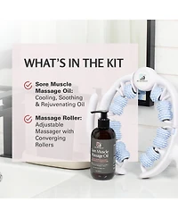 M3 Arnica Massage Oil and Massage Roller Kit Body Massage Oil and Roller Set 8 Fluid Ounce
