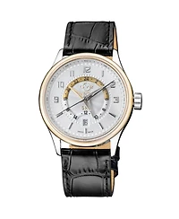GV2 by Gevril Men's Swiss Made Giromondo Swiss Quartz Leather Strap Watch