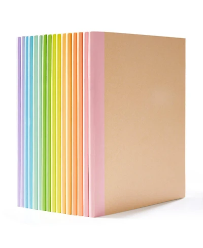 Danrong 16 Pack A5 Lined Travel Journals Pastel Colors 60 Pages Bulk Notebooks for Students Office