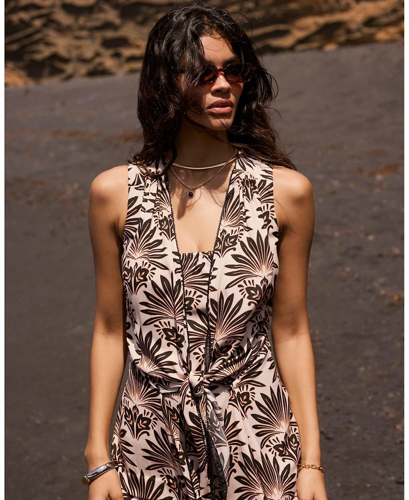 Mint Velvet Women's Floral Print Sleeveless Midi Dress