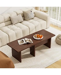 Gymax Modular Coffee Table Set of 2 L Shaped Center Tables for Home Office Apartment