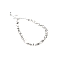 Sohi Women's Silver-Toned Choker Necklace