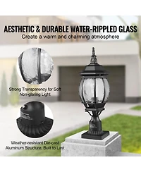 Vevor 2 Pieces Dusk to Dawn Outdoor Lamp Post Light Fixture 20.87in Pole Pier Mount