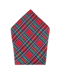 Trafalgar Men's Nicholas Tartan Plaid Silk Necktie and Pocket Square Bundle
