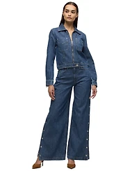 Hudson Jeans Women's James High-Waisted Wide-Leg