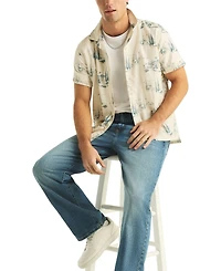 Nautica Men's Scenic Print Camp Collar Shirt