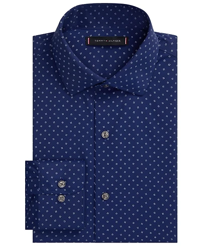 Tommy Hilfiger Men's Performance Stretch Spread Collar Dress Shirt