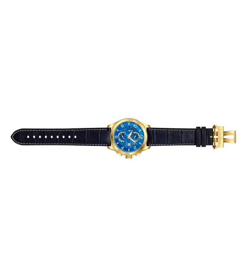 Invicta S.Coifman Men's Heritage Chronograph Dial Leather Strap Watch