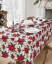 Avanti Poinsettia Rectangle Tablecloth