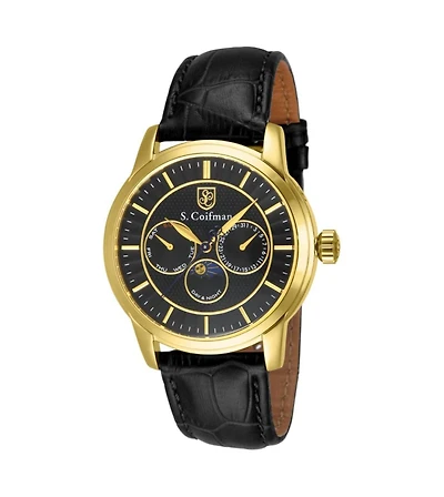 Invicta S.Coifman Men's Chronograph Dial Leather Strap Watch