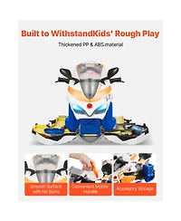 Sugift 25 Piece Motorcycle Mechanic Toy with Removable Parts Lights Sounds for Ages 3 Years and Up