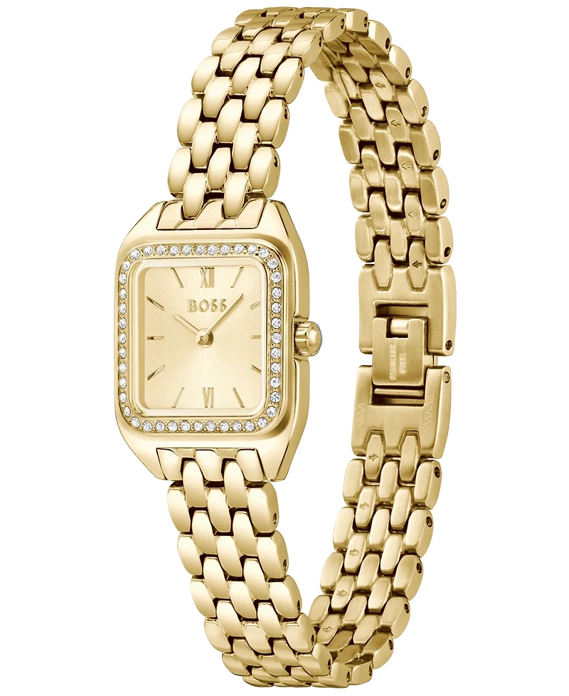 Hugo Boss Women's Mae Petite Quartz Ionic Plated Thin Gold Steel Watch 22mm