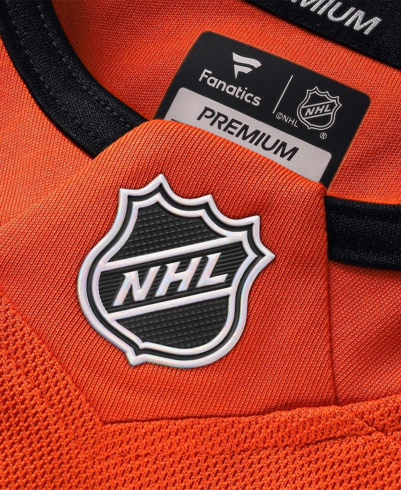 Men's Fanatics Beckett Sennecke Orange Anaheim Ducks Home Premium Jersey