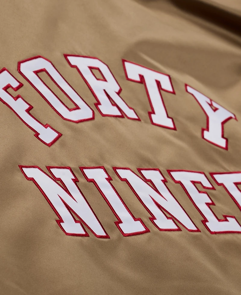Mitchell & Ness Men's Gold San Francisco 49ers 80th Anniversary Heavyweight Satin Full-Snap Jacket