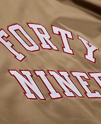 Mitchell & Ness Men's Gold San Francisco 49ers 80th Anniversary Heavyweight Satin Full-Snap Jacket