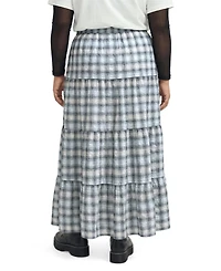 Torrid Plus Size Tiered Plaid Maxi Skirt