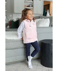 Florence Eiseman Toddler Girls Plush Fleece Zip Up Vest Jacket 2T-4T
