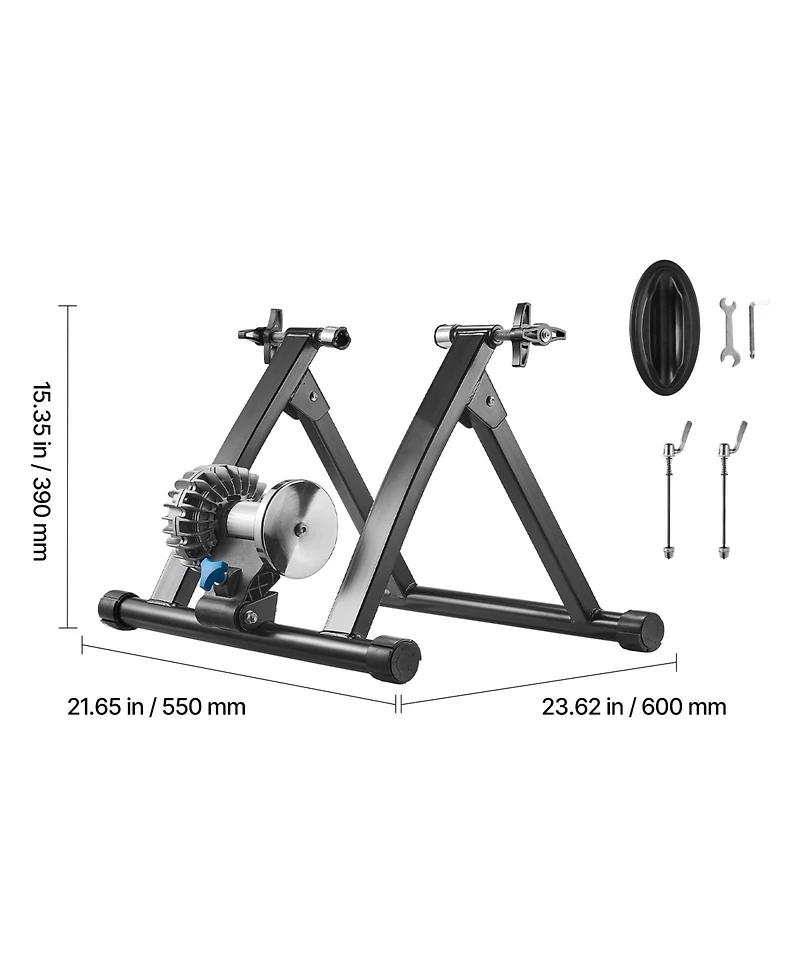 Sevorley Foldable Fluid Bike Trainer Stand for Indoor Cycling, 26-29 in and 700C Wheels